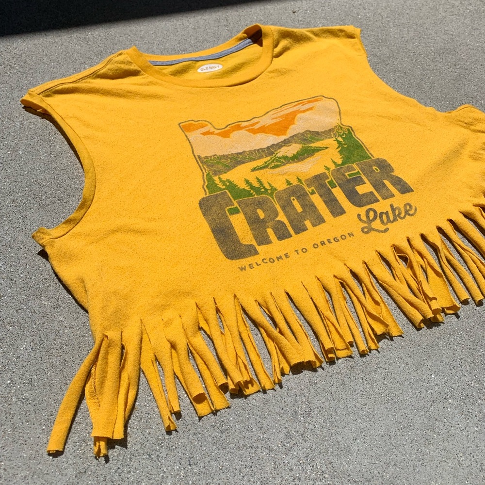 RePurposed Yellow Crater Lake graphic tee